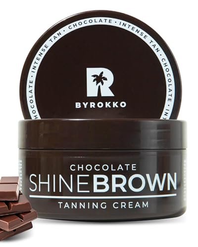 BYROKKO Shine Brown Chocolate Tan Accelerator Cream – Fast Bronzer for Deep, Long-Lasting Glow, 6.8 Fl Oz Avelisse