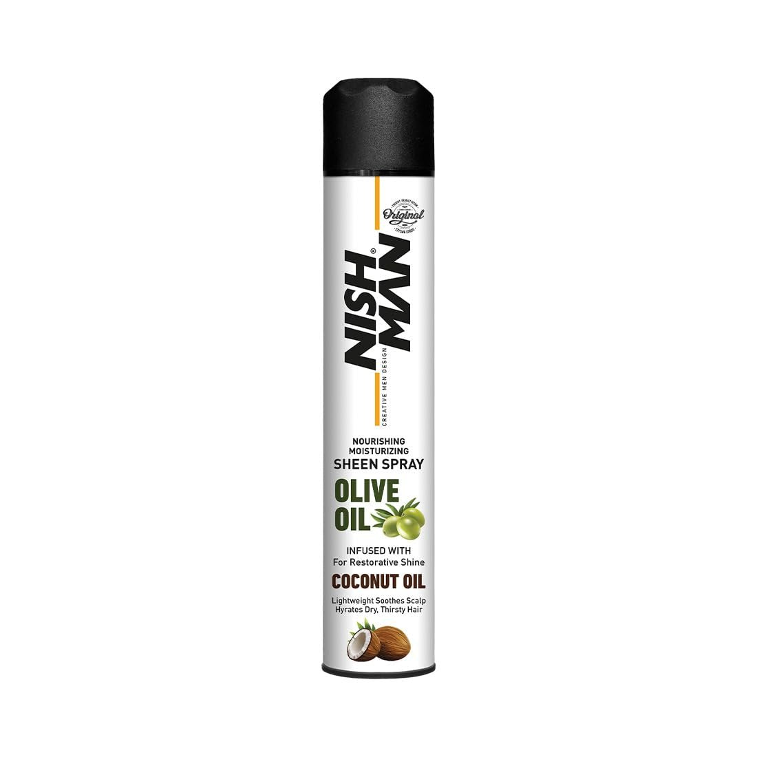 Nishman Sheen Spray - Olive Oil & Coconut Oil Infused Hair Shine Spray - görsel 1