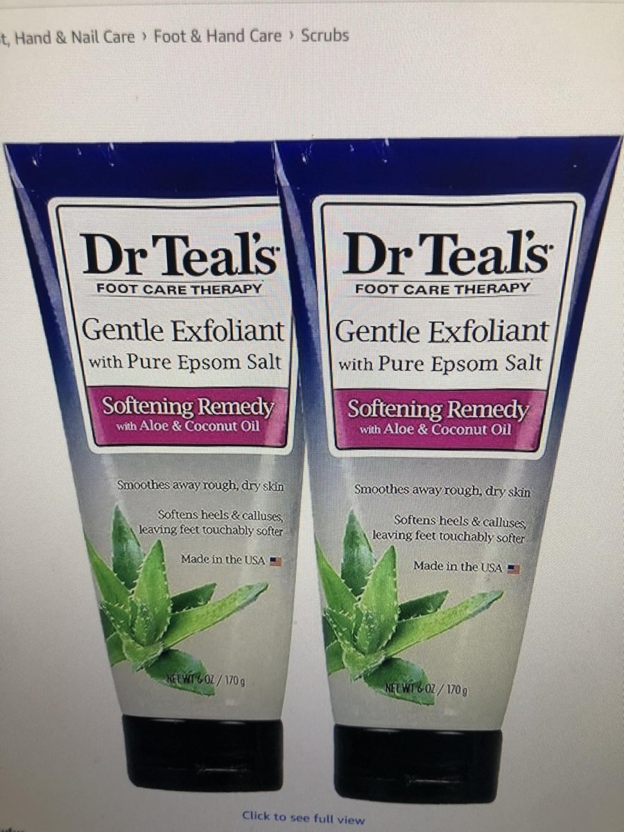 Dr. Teal's Softening Remedy Coconut Oil Foot Scrub Gift Set (2 Pack, 6 oz each) - Essential Coconut Oils & Aloe Vera Replenish and Moisturize Dry, Damaged Skin - Blended with Pure Epsom Salt Avelisse