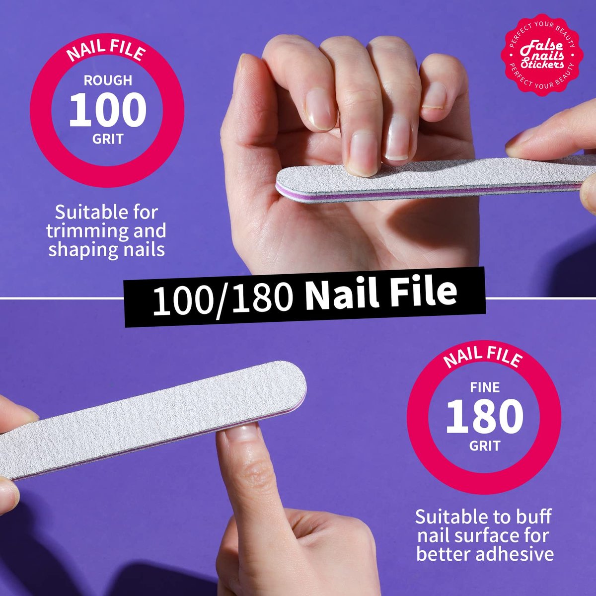 Teenitor 20 Sheet Nail Adhesive Tabs with Stand for Press Ons - Double Sided Glue Stickers, Sticky Tabs for Nails with File - görsel 11