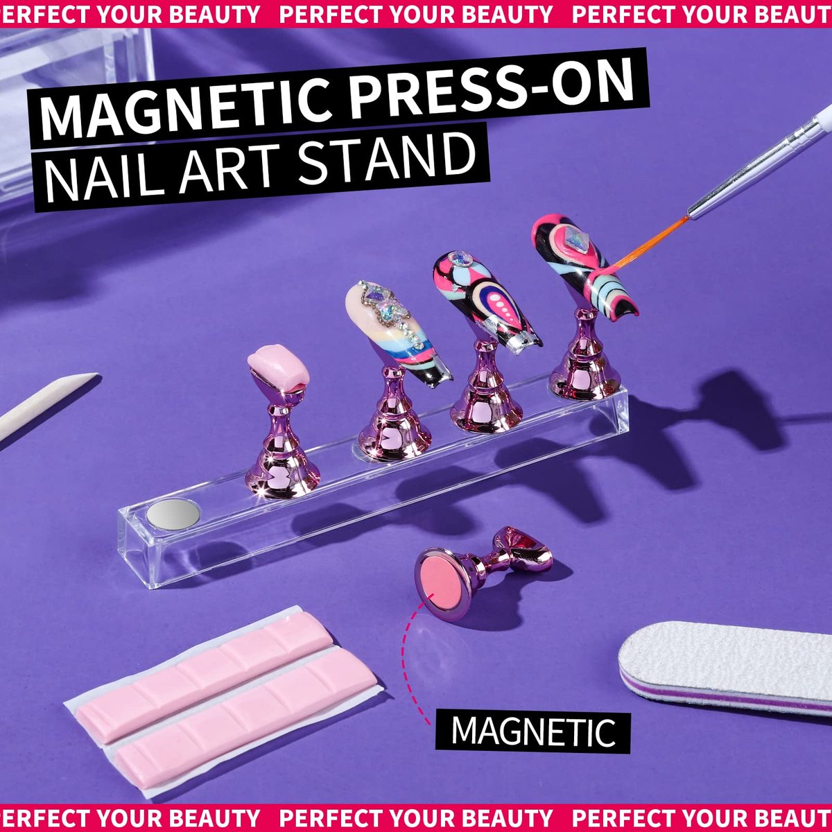 Teenitor 20 Sheet Nail Adhesive Tabs with Stand for Press Ons - Double Sided Glue Stickers, Sticky Tabs for Nails with File - görsel 9