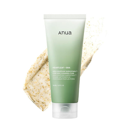 Anua Heartleaf Quercetinol Pore Deep Cleansing Foam - Hydrating Daily Facial Cleanser for Pore Refining, Gentle Foaming with BHA, Korean Skincare, 5.07 fl.oz. Avelisse