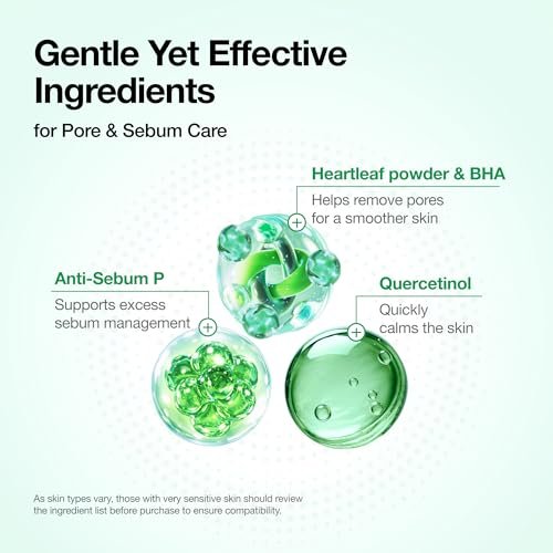 Anua Heartleaf Quercetinol Pore Deep Cleansing Foam - Hydrating Daily Facial Cleanser for Pore Refining, Gentle Foaming with BHA, Korean Skincare, 5.07 fl.oz. Avelisse