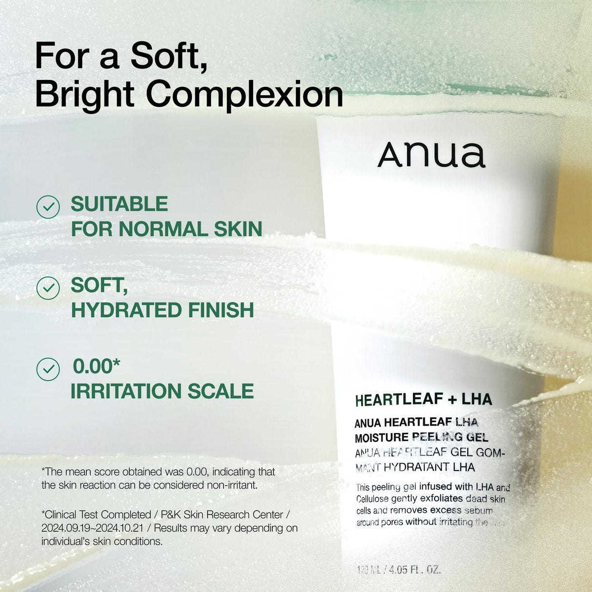Anua Heartleaf LHA Moisture Peeling Gel – Gentle Exfoliating Facial Peel for Pore Care & Hydration, Korean Skincare, 4.05 fl oz - görsel 9