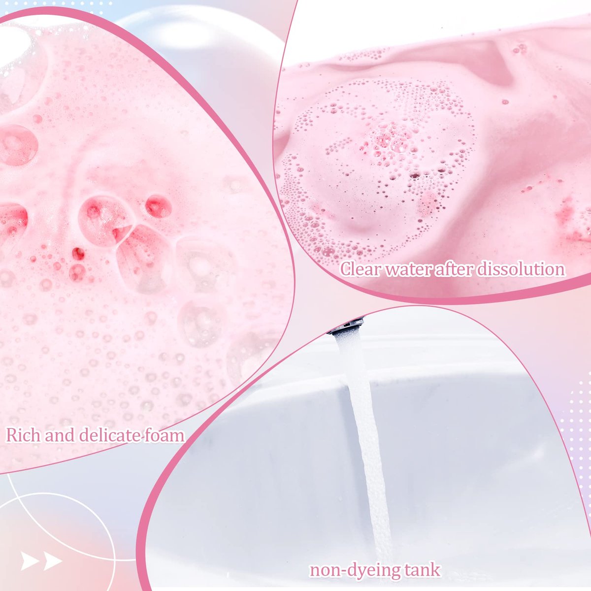 Demissle 20-Pack Mini Bath Bombs - 0.53 oz Each, Pink Glitter Fizzies for Relaxing Spa Baths, Women's Gift Set Avelisse