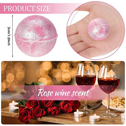 Demissle 20-Pack Mini Bath Bombs - 0.53 oz Each, Pink Glitter Fizzies for Relaxing Spa Baths, Women's Gift Set Avelisse