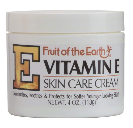 Fruit of the Earth E Skin Care Cream 4 oz - Intensive Moisturizer for Dry Skin