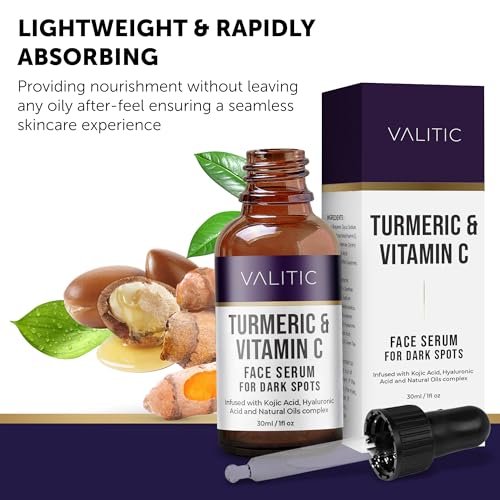 VALITIC Vitamin C Serum - Anti Aging Dark Spot Remover with Niacinamide, Hyaluronic Acid, Collagen - Brightening Face Serum 1 fl oz - görsel 6