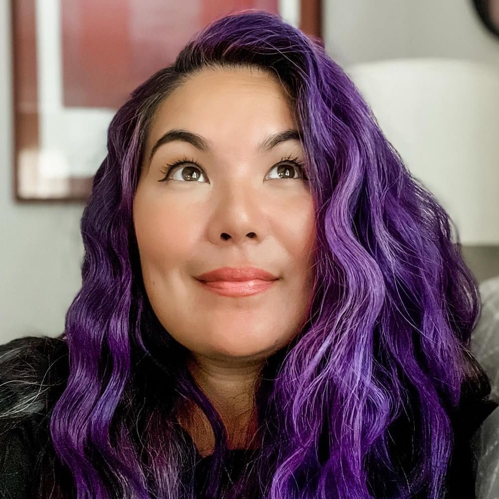 oVertone Daily Color Depositing Conditioner - Vibrant Purple | Hydrating Temporary Hair Color for All Hair Types (8 oz) Avelisse
