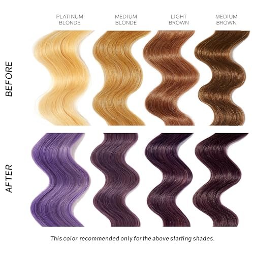 oVertone Daily Color Depositing Conditioner - Vibrant Purple | Hydrating Temporary Hair Color for All Hair Types (8 oz) Avelisse