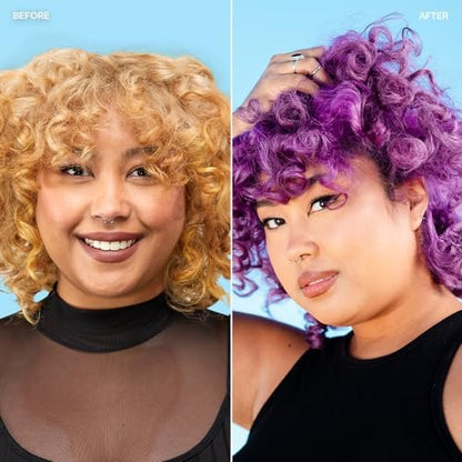 oVertone Daily Color Depositing Conditioner - Vibrant Purple | Hydrating Temporary Hair Color for All Hair Types (8 oz) Avelisse