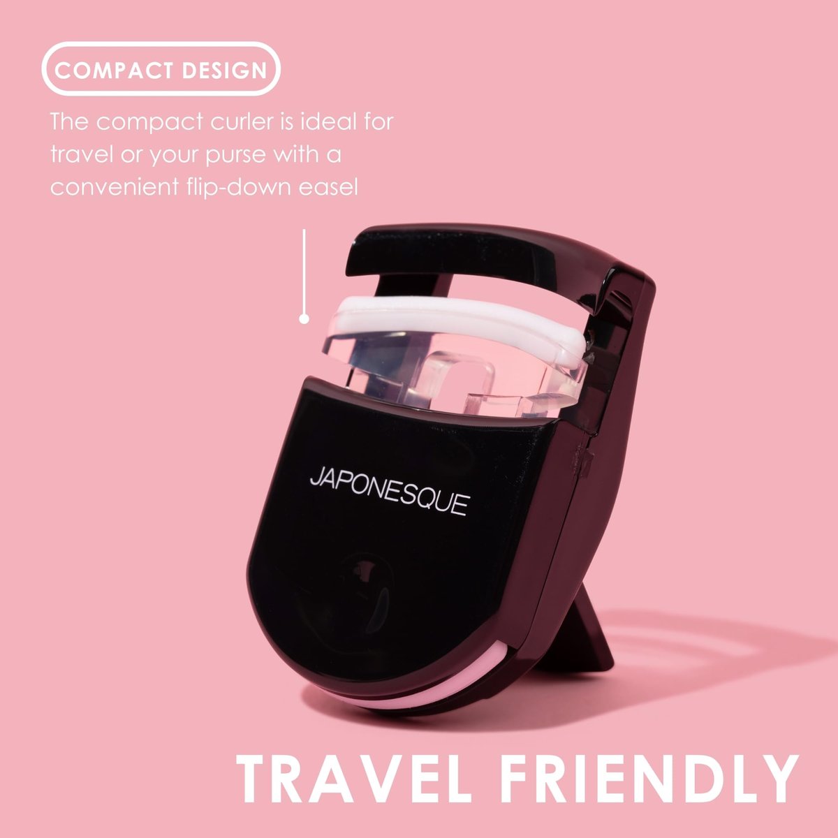 JAPONESQUE Travel Eyelash Curler (Black, 2 Pack) – Portable Lash Curlers for On-the-Go Avelisse