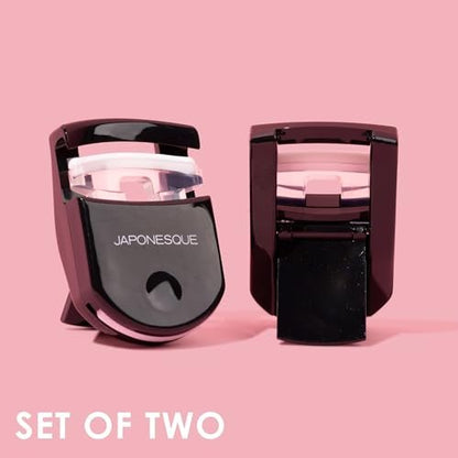 JAPONESQUE Travel Eyelash Curler (Black, 2 Pack) – Portable Lash Curlers for On-the-Go Avelisse