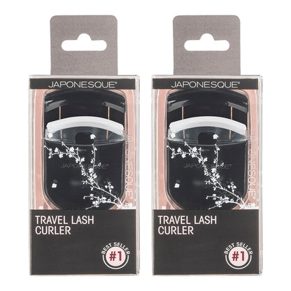 JAPONESQUE Travel Eyelash Curler (Black, 2 Pack) – Portable Lash Curlers for On-the-Go Avelisse