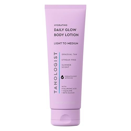 Tanologist Hydrating Daily Glow Body Lotion - Light/Medium, Gradual Self Tanner, Natural Tan, Vegan, 8.45 fl oz - görsel 2