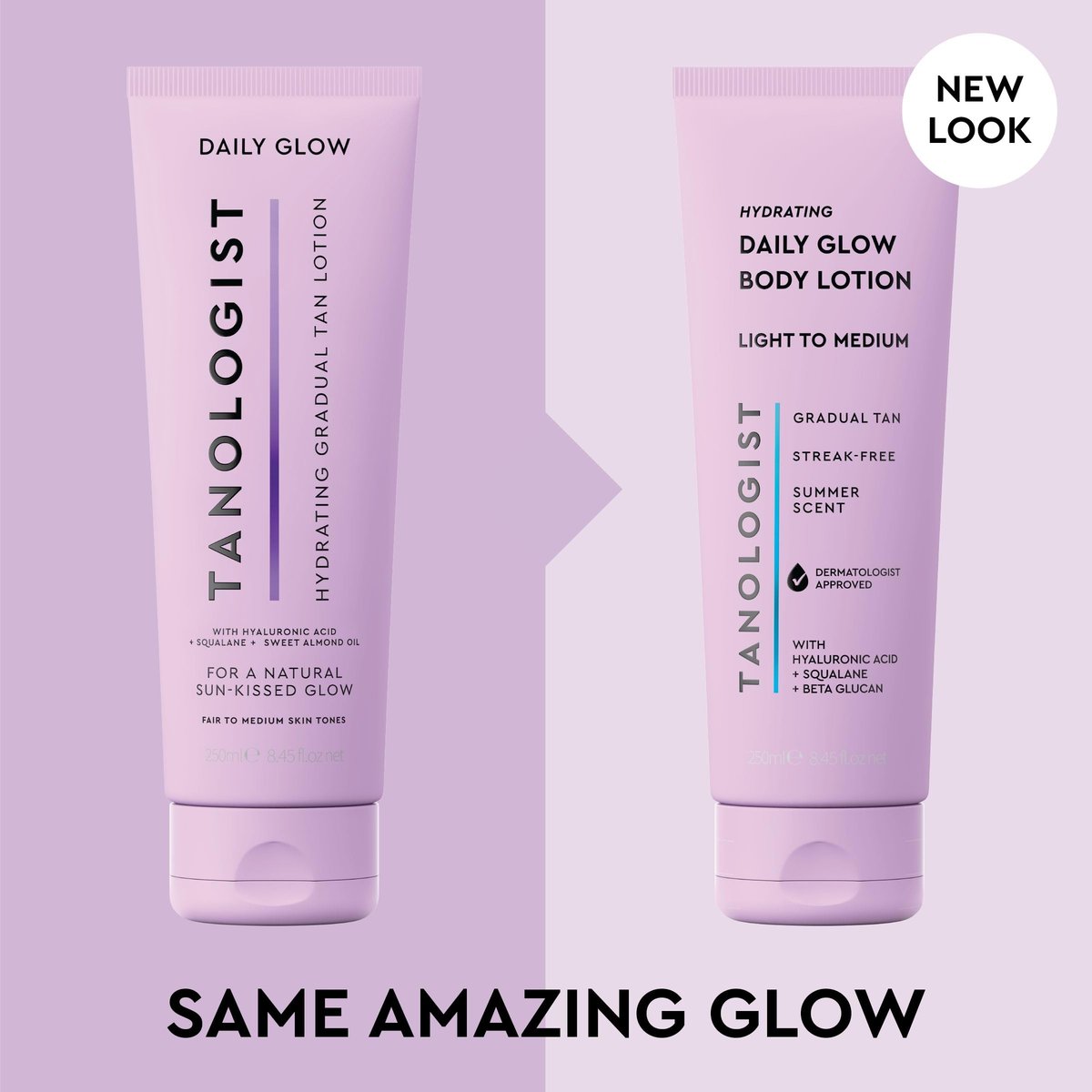 Tanologist Hydrating Daily Glow Body Lotion - Light/Medium, Gradual Self Tanner, Natural Tan, Vegan, 8.45 fl oz - görsel 3