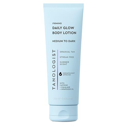 Tanologist Firming Daily Glow Body Lotion - Medium/Dark Gradual Self Tanner, Fast-Developing, Transfer-Proof, Natural Not Orange, Vegan Formula, 8.45 fl oz Avelisse