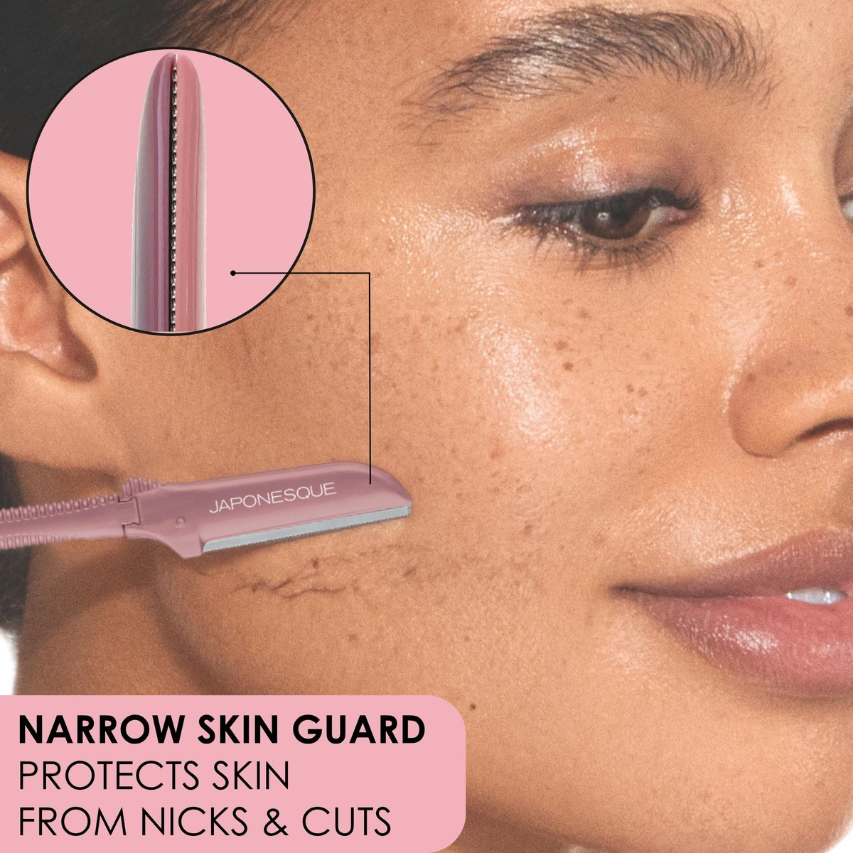 JAPONESQUE Precision Dermaplaner Facial Razors – 2pk 6 Piece Set, Eyebrow and Facial Hair Single Blade Razors for Women and Men, Pink, 3 Pack Avelisse