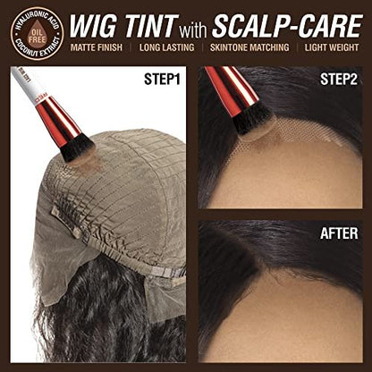 Red by Kiss Lace Wig Brush Tinted Powder Set – Matte Finish, Oil Control, Lightweight, Long-Lasting, Mix & Match Shade Duo