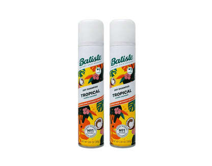 Batiste Dry Shampoo Tropical Fragrance 6.73 oz (Pack of 2) – Refresh Hair & Absorb Oil Between Washes