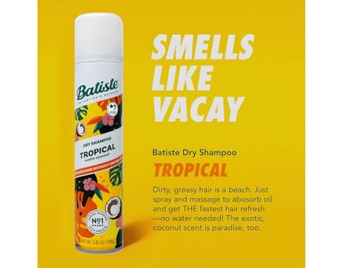 Batiste Dry Shampoo Tropical Fragrance 6.73 oz (Pack of 2) – Refresh Hair & Absorb Oil Between Washes - görsel 14