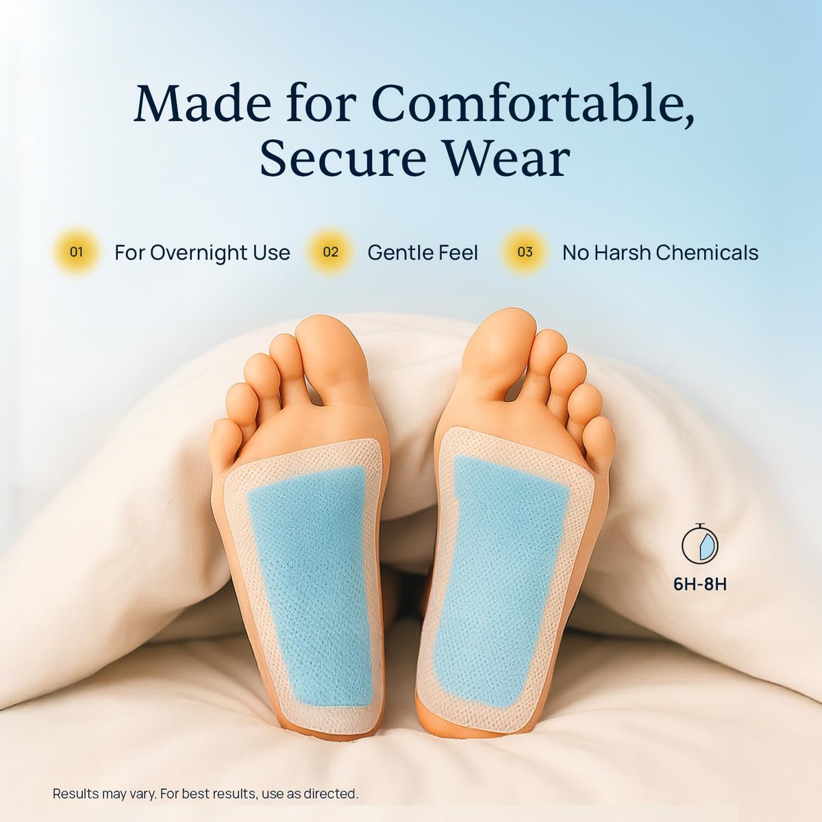 Simple Promise Xitox Foot Pads – Herbal Foot Patches for Restful Sleep & Nighttime Detox, 30 Count Avelisse