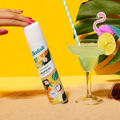 Batiste Dry Shampoo Tropical Fragrance - 6.73 oz (Pack of 3) - Waterless Shampoo for Oil Absorption, Volume, and Texture Avelisse