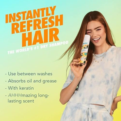 Batiste Dry Shampoo Tropical Fragrance - 6.73 oz (Pack of 3) - Waterless Shampoo for Oil Absorption, Volume, and Texture Avelisse
