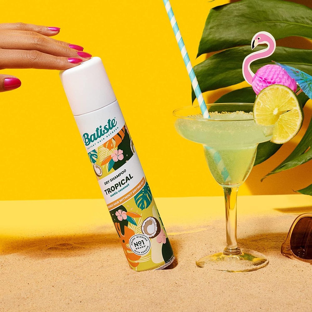 Batiste Dry Shampoo Tropical Fragrance - 6.73 oz (Pack of 3) - Waterless Shampoo for Oil Absorption, Volume, and Texture Avelisse