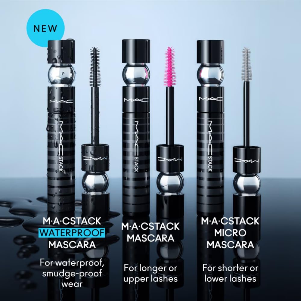 MAC Stack Superstack Mega Brush Waterproof Mascara - Black (0.41 oz) Avelisse