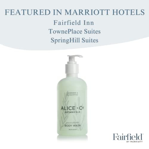 Alice + Co. Lavender & Eucalyptus Body Wash - 8.5 oz Hotel Bath Amenity Inspired by Fairfield by Marriott Avelisse