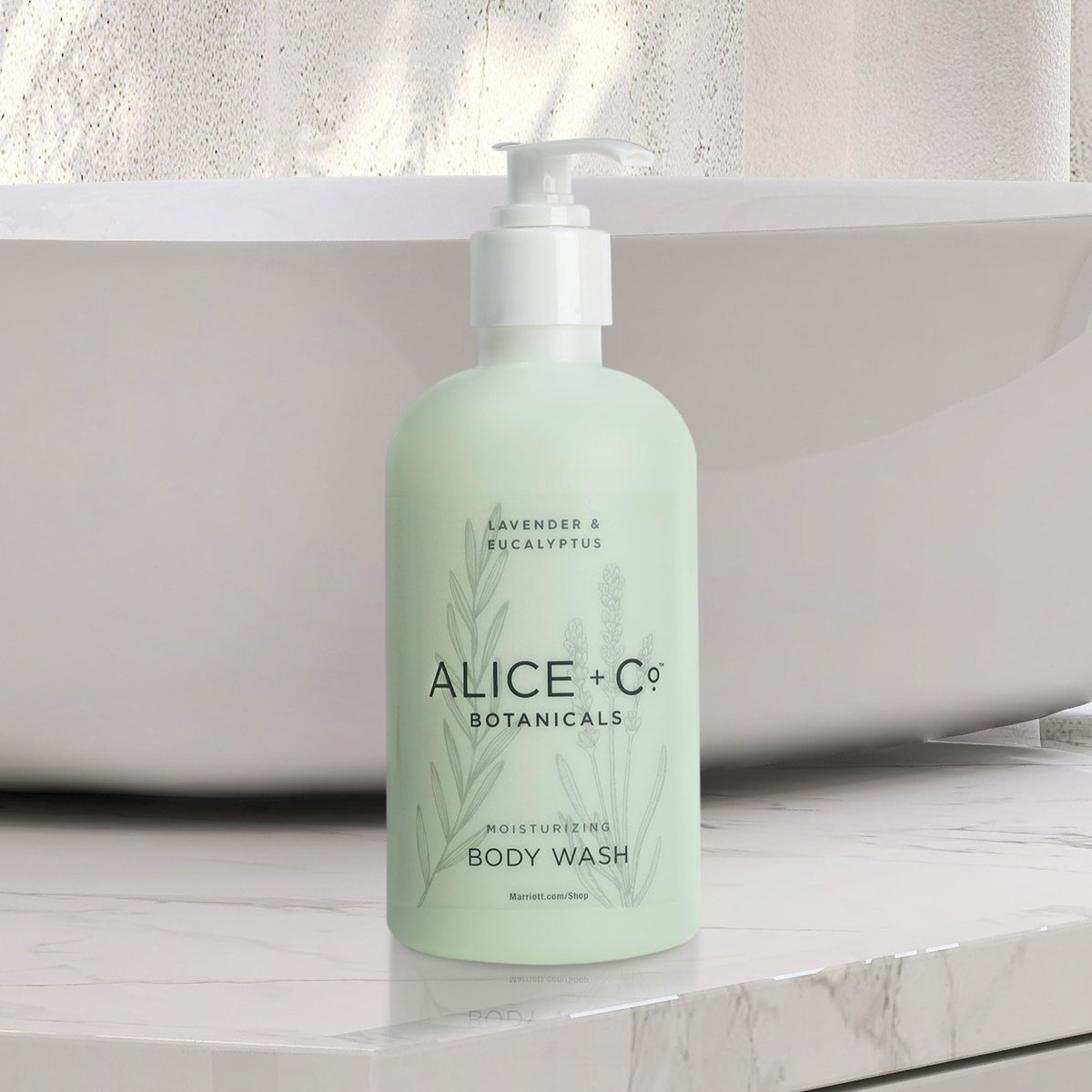 Alice + Co. Lavender & Eucalyptus Body Wash - 8.5 oz Hotel Bath Amenity Inspired by Fairfield by Marriott Avelisse