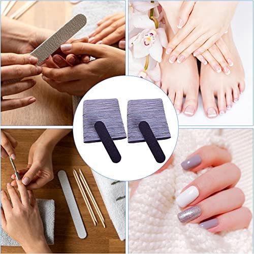 GigaGround Small Nail Files Bulk (50 Pcs) - 3.6 Inches Emery Board Nail File for Acrylic and Natural Nails, 100/180 Grit Double Sided Fingernail Filer Pack, Mini Professional Filers Manicure Pedicure Set - görsel 7