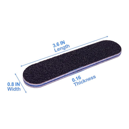 GigaGround Small Nail Files Bulk (50 Pcs) - 3.6 Inches Emery Board Nail File for Acrylic and Natural Nails, 100/180 Grit Double Sided Fingernail Filer Pack, Mini Professional Filers Manicure Pedicure Set