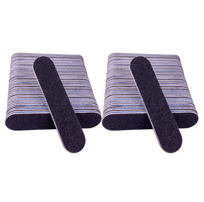 GigaGround Small Nail Files Bulk (50 Pcs) - 3.6 Inches Emery Board Nail File for Acrylic and Natural Nails, 100/180 Grit Double Sided Fingernail Filer Pack, Mini Professional Filers Manicure Pedicure Set