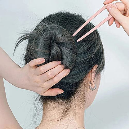 8 Pack French Style U Shaped Hair Pins for Women & Girls – Multicolor Plastic Hair Clips for Buns, Curls, and Everyday Hairstyles