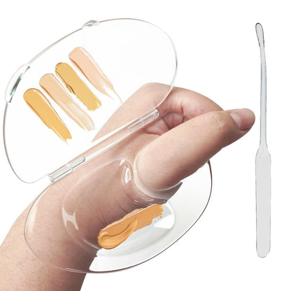Transparent Acrylic Makeup Mixing Palette - Store & Mix Liquid Foundation, Pigments, Nail Art - Reusable