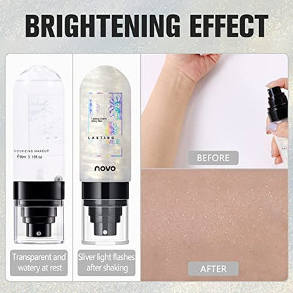 UCANBEMAKEUP Dewy Makeup Setting Spray - Shimmer Glow Finish, Hydrating Illuminating Finishing Spray for Face, Lightweight Long Lasting Make Up Fixing, Hydrate Skin for a Bright Look, 3.15 Fl Oz