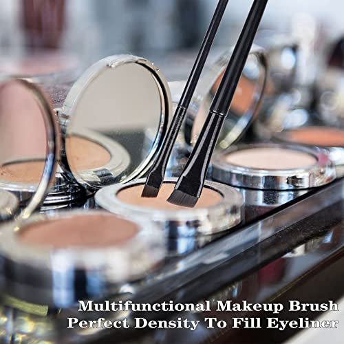 16-Piece Professional Eyeliner & Eyebrow Brush Set – Ultra Thin, Flat Tapered & Angled Eye Makeup Brushes by DAGUANZHI - görsel 6