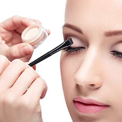 16-Piece Professional Eyeliner & Eyebrow Brush Set – Ultra Thin, Flat Tapered & Angled Eye Makeup Brushes by DAGUANZHI