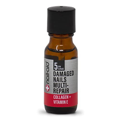 Nail-Aid 5-in-1 Damaged Nails Multi-Repair - Clear, 0.5 Fl Oz - Restore Fingernails & Toenails