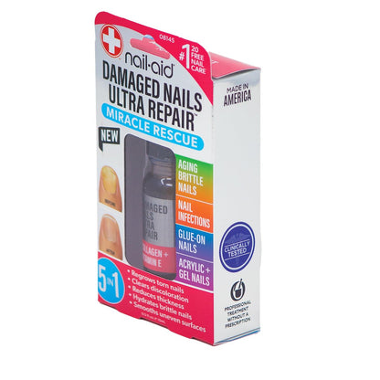 Nail-Aid 5-in-1 Damaged Nails Multi-Repair - Clear, 0.5 Fl Oz - Restore Fingernails & Toenails