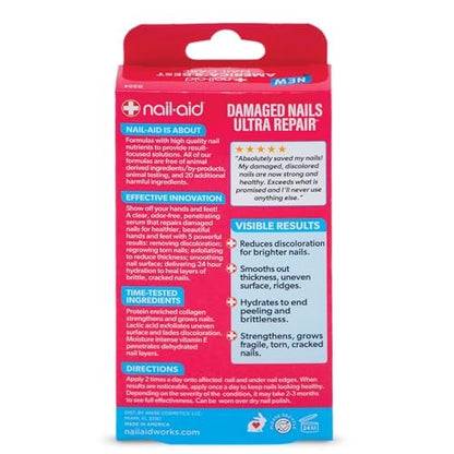 Nail-Aid 5-in-1 Damaged Nails Multi-Repair - Clear, 0.5 Fl Oz - Restore Fingernails & Toenails