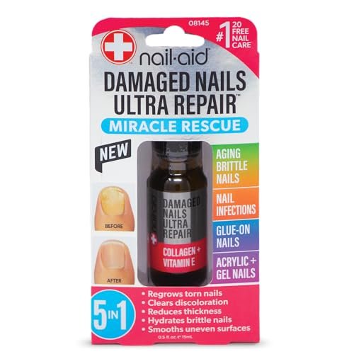 Nail-Aid 5-in-1 Damaged Nails Multi-Repair - Clear, 0.5 Fl Oz - Restore Fingernails & Toenails - görsel 2