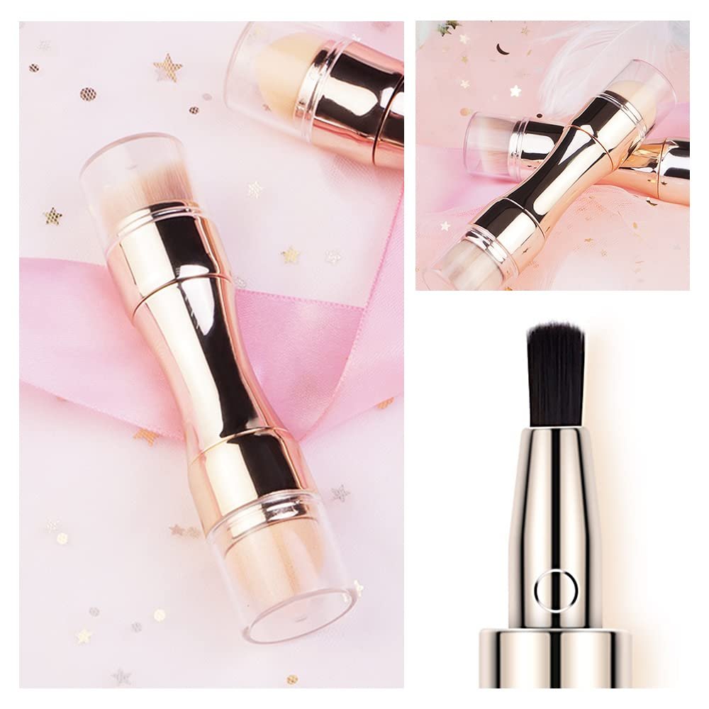RUOGUWUYE 4-in-1 Makeup Brush Set - Soft Synthetic Foundation, Eye, Lip & Face Brush - görsel 9