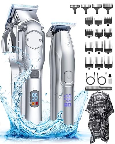 Romanda Cordless Hair Clippers and Trimmers Set for Men – Professional Barber Clippers Kit with Stainless Steel Blades Avelisse