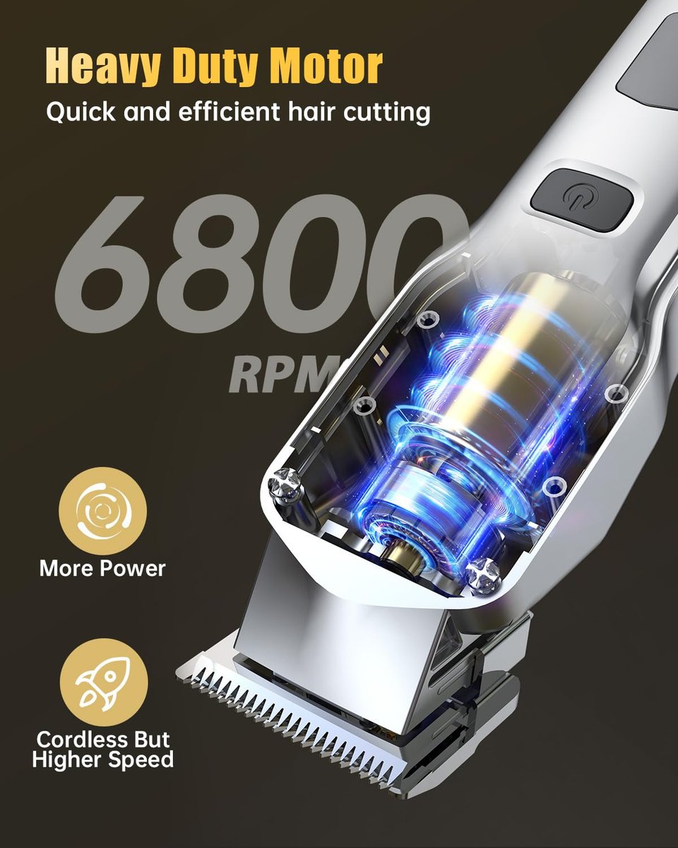 Romanda Cordless Hair Clippers and Trimmers Set for Men – Professional Barber Clippers Kit with Stainless Steel Blades Avelisse