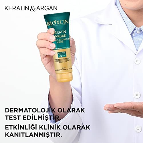 BIOXCIN Keratin Argan Repair Hair Care Cream for Worn and Damaged Hair - 250 ml - görsel 6
