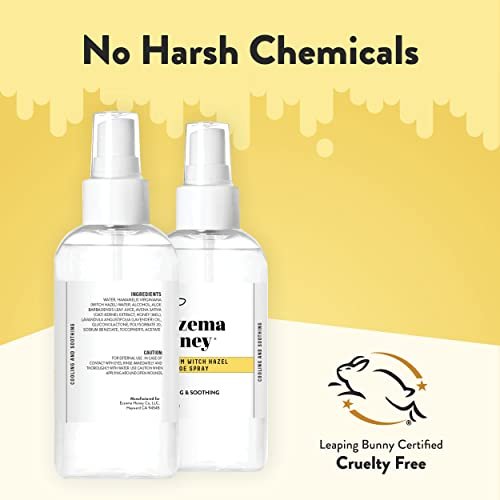 ECZEMA HONEY Premium Witch Hazel & Aloe Spray - Unscented Facial Mist, Moisturizer, Makeup Setting Spray & Aftershave, 8 oz Avelisse