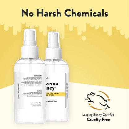 ECZEMA HONEY Premium Witch Hazel & Aloe Spray - Unscented Facial Mist, Moisturizer, Makeup Setting Spray & Aftershave, 8 oz Avelisse